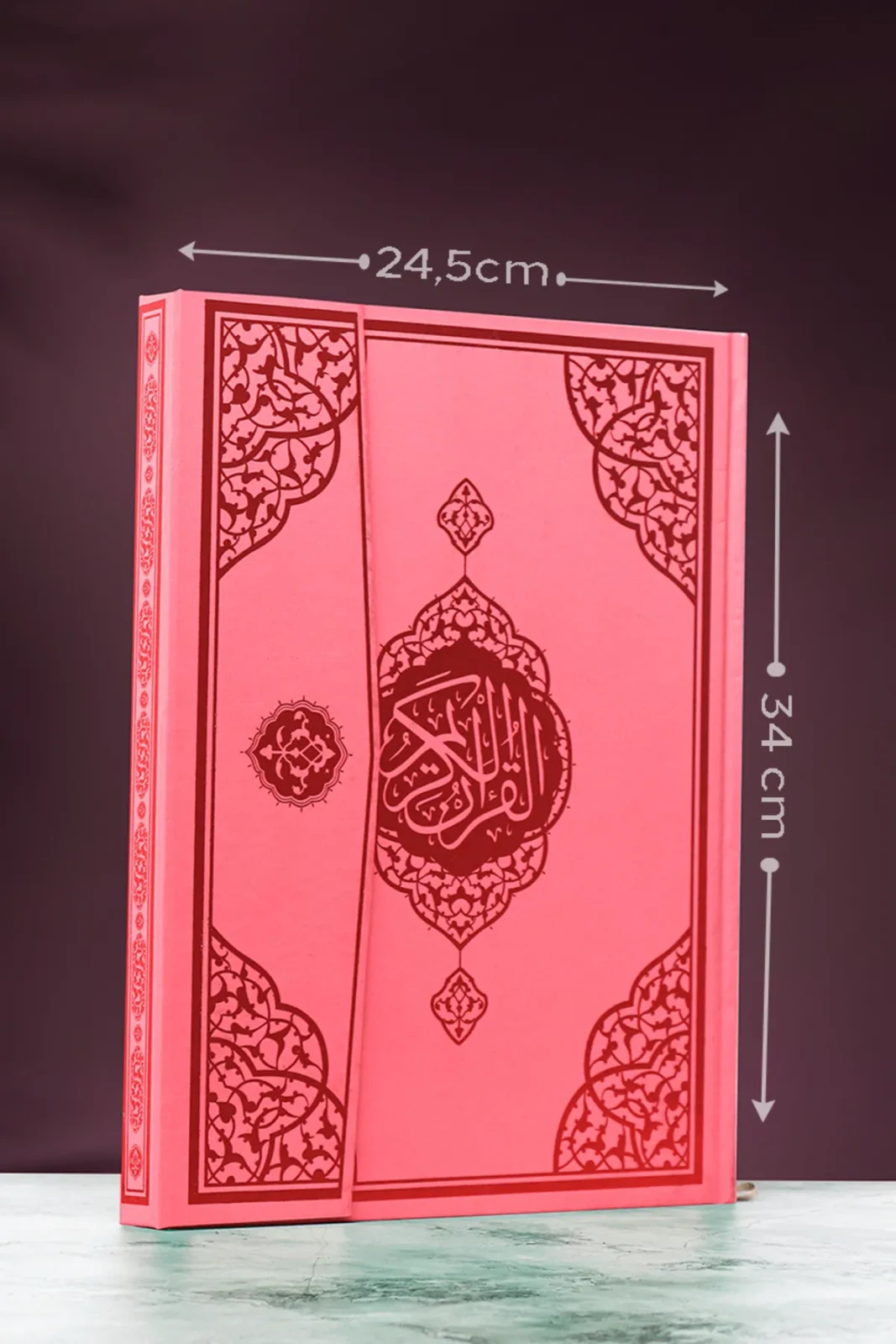 Cami Boy Mıklepli Pembe Kuranı Kerim Bilgisayar Hattı Iri Yazılı
