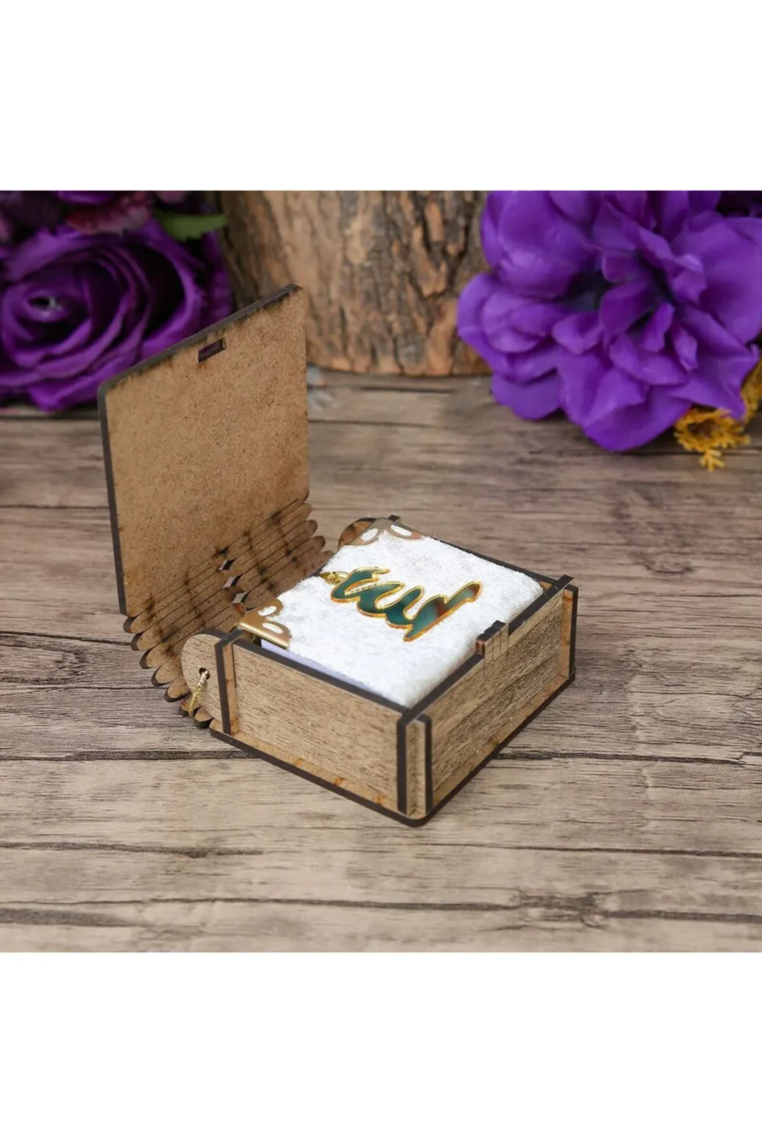 Mini Ahşap Kutu & Mini Kur’an-ı Kerim (8X7CM) 2