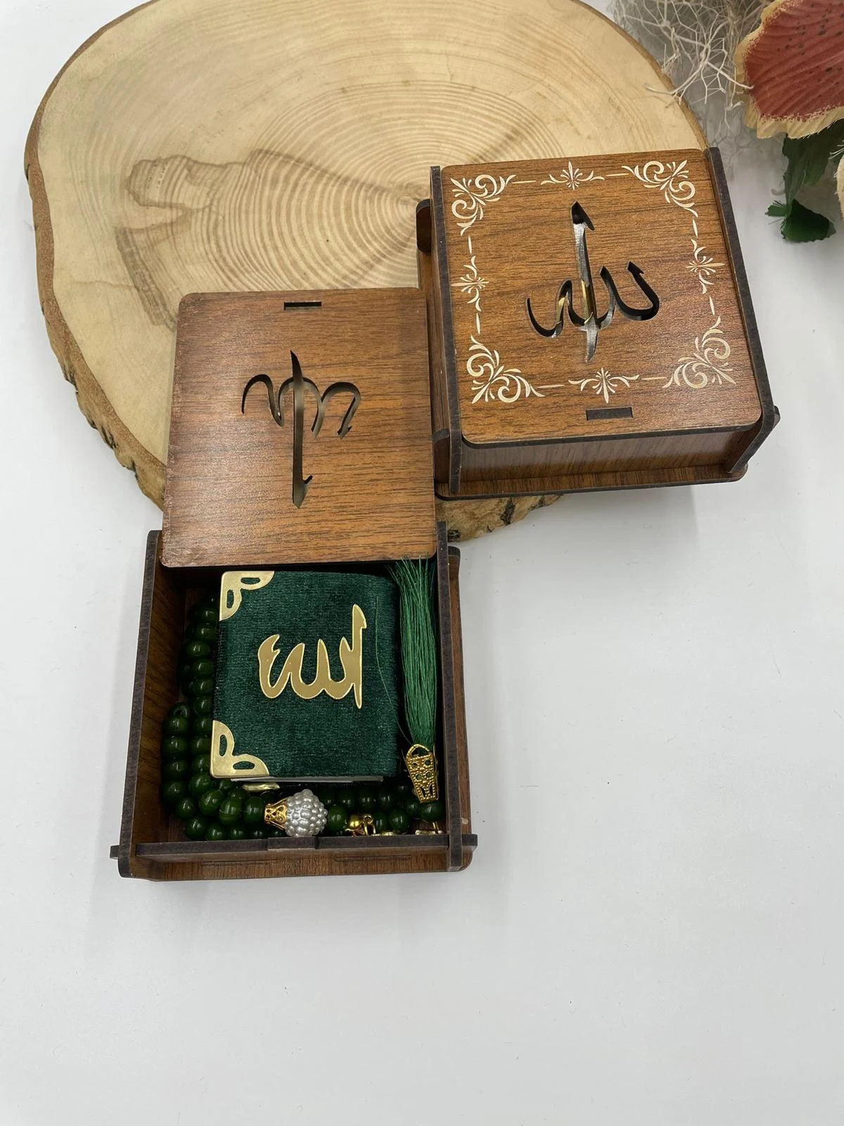 AHŞAH KUTULU MİNİK KURAN TESBİHLİ SET 7